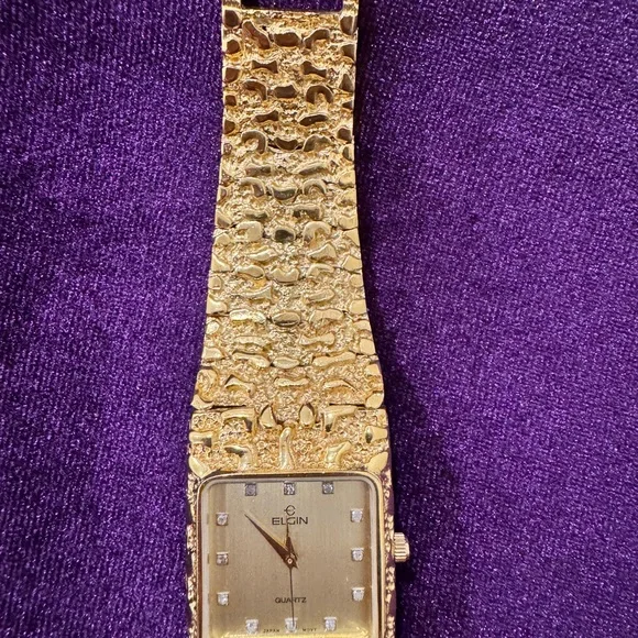 Elgin Gold Nugget Watch - Picture 3 of 9